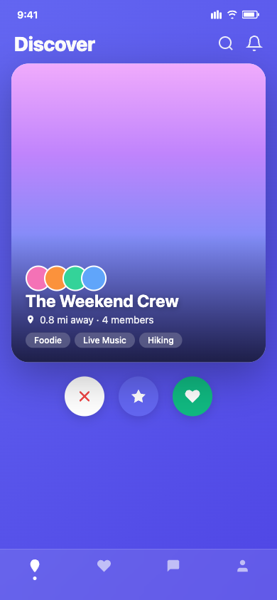 Mingle app screenshot